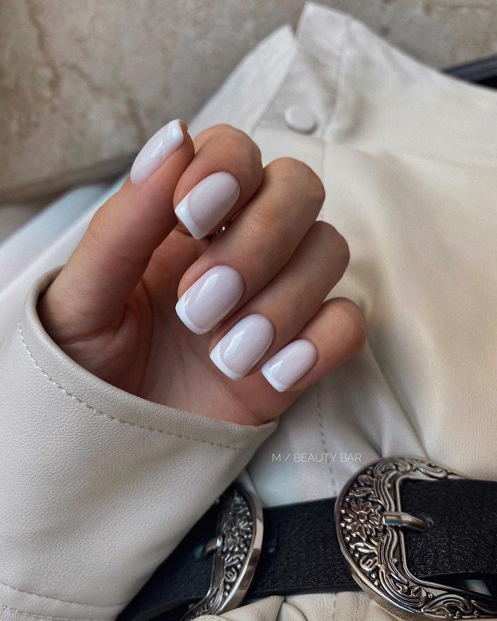 Milky french tips